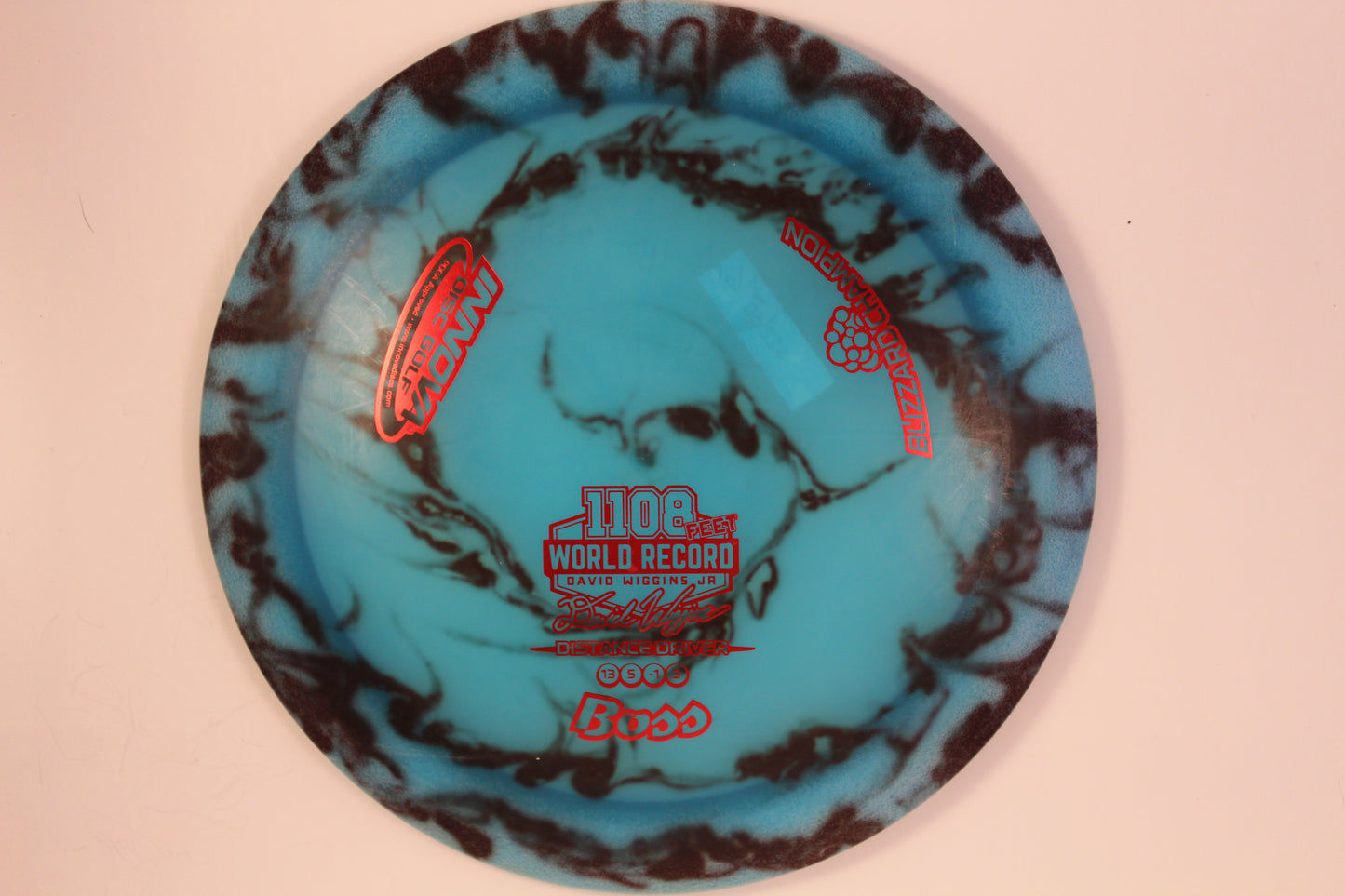 Innova Blizzard Champion 1108 Feet World Record Boss Custom Dyed